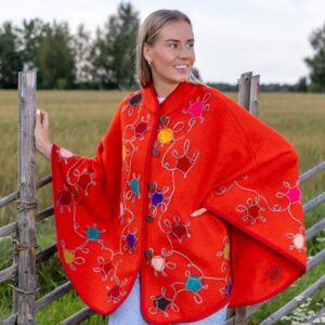 Naiste villane poncho Lotta Oranz