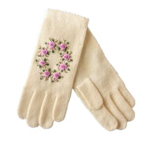 Villased kootud sõrmikud ROSE valge