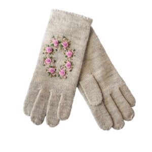 Villased kootud sõrmikud ROSE helehall