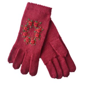 Villased kootud sõrmikud ROSE veinipunane