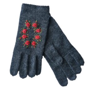 Villased kootud sõrmikud ROSE tumehall