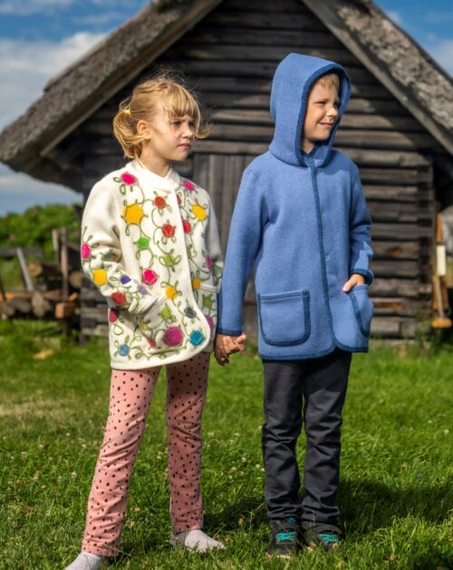 Laste villane kootud jakk MUMMUKAS
