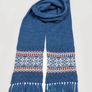 Valent kootud villane sall Northland sinine