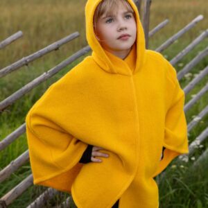 Valent Laste villane poncho kollane 2