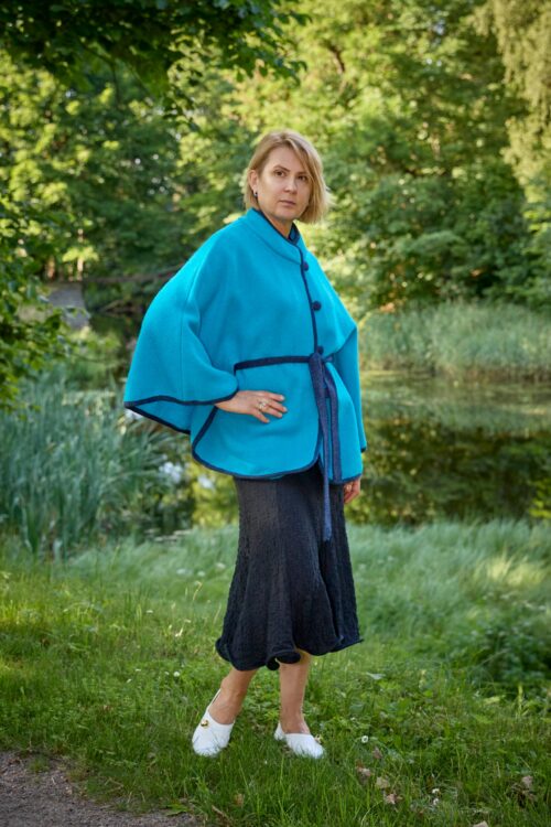 Naiste villane poncho ANGELA erksinine