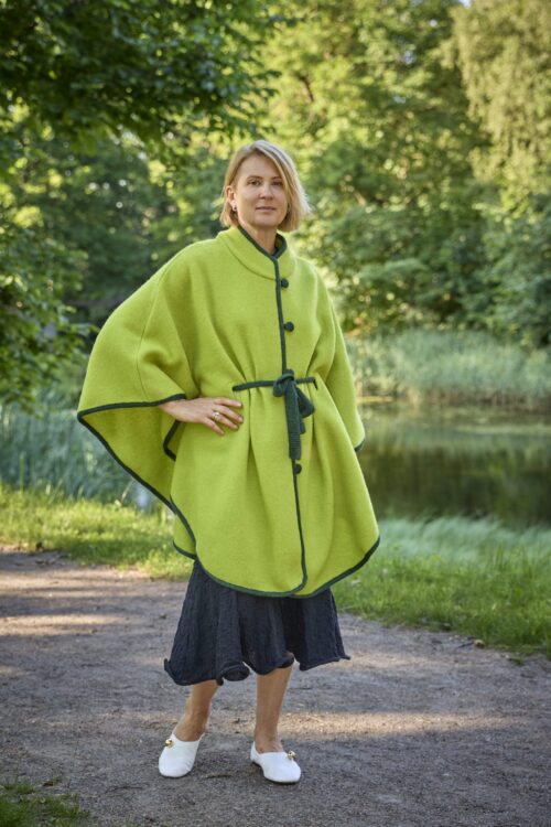 Naiste villane poncho ANGELA kiivi